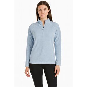 Eddie Bauer Womens Grey blue 1/4 zip fleece size XS winter cozy outdoor athletic